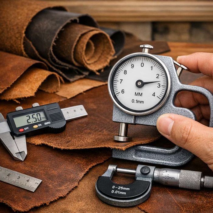 Mesurer l’épaisseur du cuir en tannerie : méthode et outils